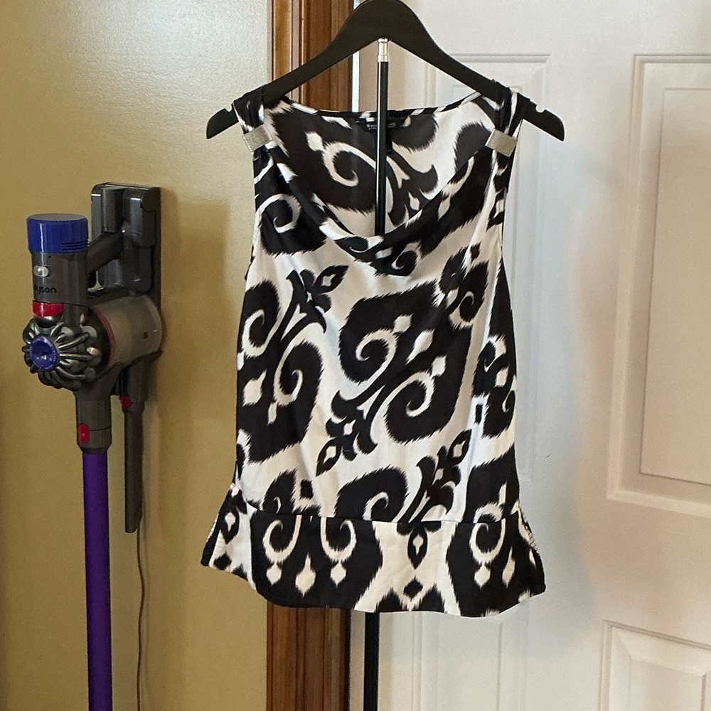 Elegant Black and White Women's Blouse
